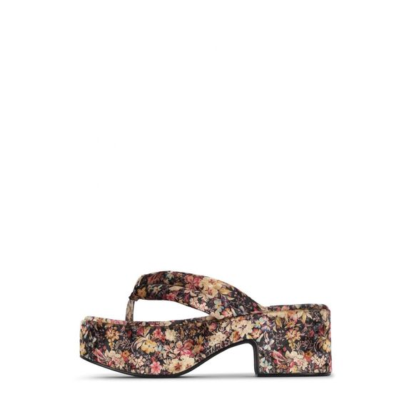 JEFFREY CAMPBELL LUAU MULTI VELVET FLORALWOMENS SANDAL sz 6.5